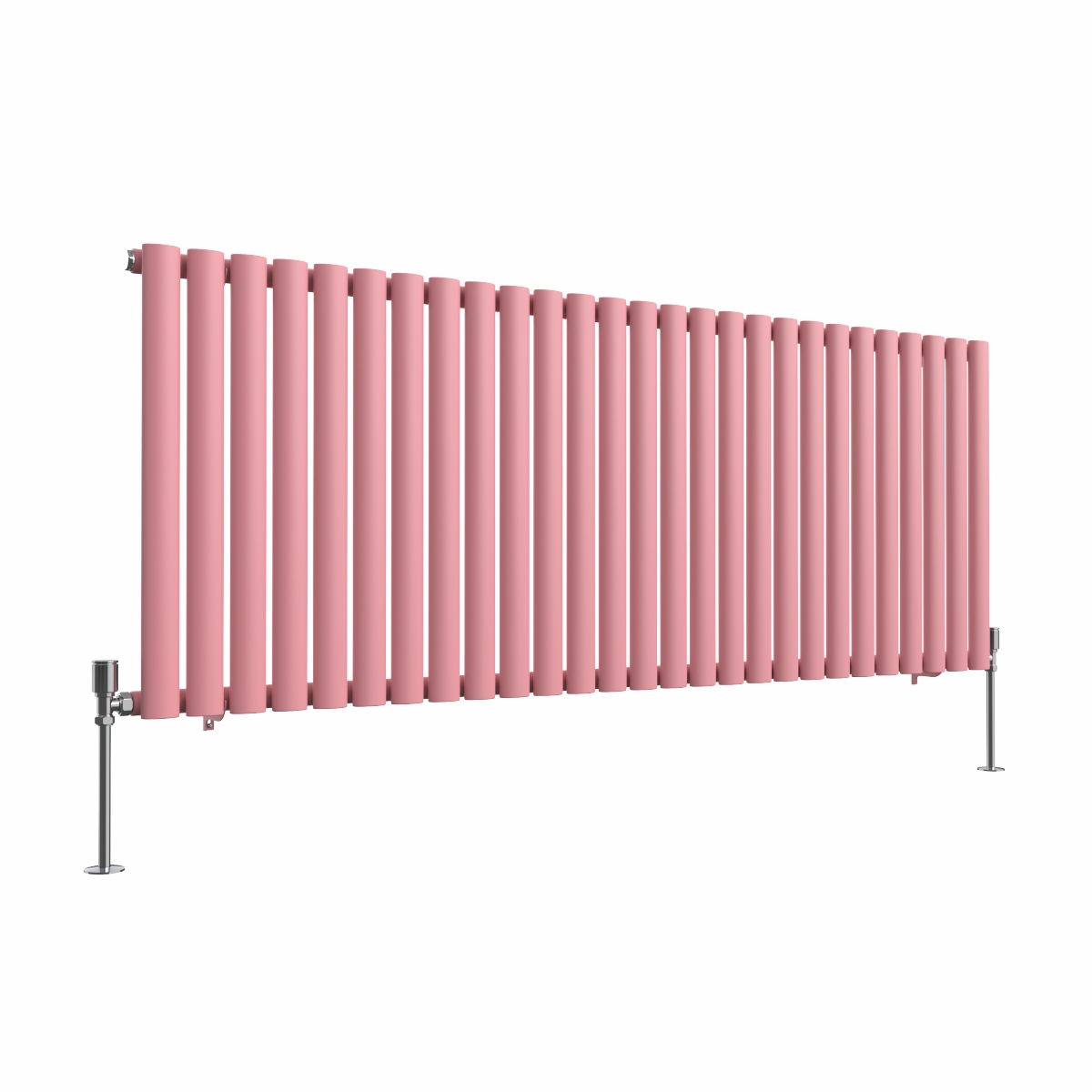 Norden 600 x 1594mm Rose Clair Pink Single Horizontal Oval Column Designer Radiator