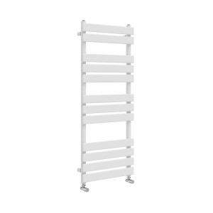 Juva 1200 x 500mm White Flat Panel Heated Towel Rail