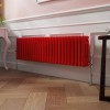 Bern 300 x 1190mm Traditional Signal Red Triple Horizontal Column Radiator