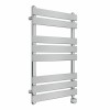 Juva 800 x 500mm Chrome Flat Panel Thermostatic Touch Control Electric Heated Towel Rail