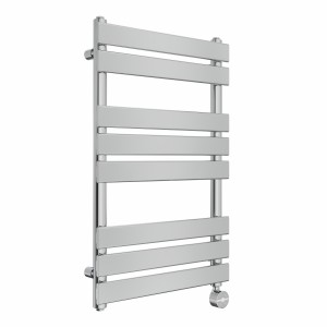 Juva 800 x 500mm Chrome Flat Panel Thermostatic Touch Control Electric Heated Towel Rail