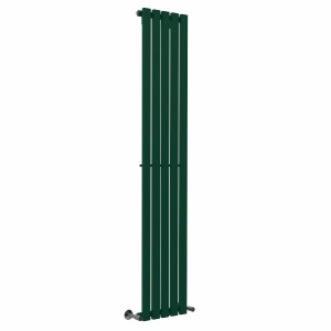 Lulea 1800 x 340mm Moss Green Single Flat Panel Vertical Designer Radiator