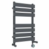 Juva 650 x 400mm Dual Fuel Sand Grey Thermostatic Touch Control Wifi Electric Heated Towel Rail