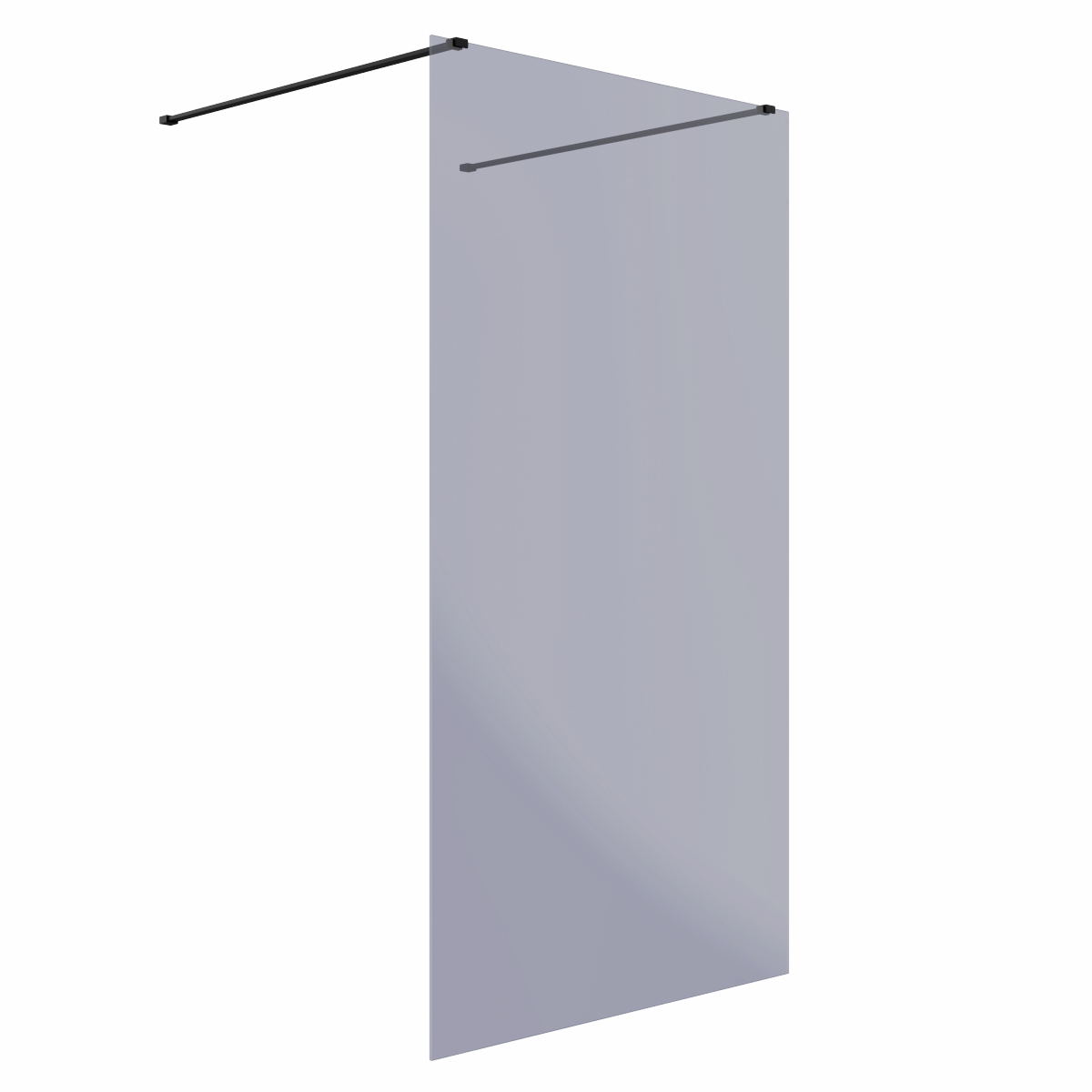 Wasdale 1100mm Black Smoked Walk Through Wet Room Screen