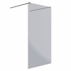 Wasdale 1100mm Black Smoked Walk Through Wet Room Screen