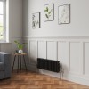 Bern 300 x 830mm Black Triple Column Horizontal Traditional Radiator