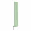 Norden 1800 x 355mm Pastel Green Single Oval Column Vertical Designer Radiator