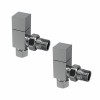 Designer Square Angled 15mm Radiator Valve Pack