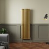 Norden 1600 x 473mm Metallic Gold Double Oval Column Vertical Designer Radiator