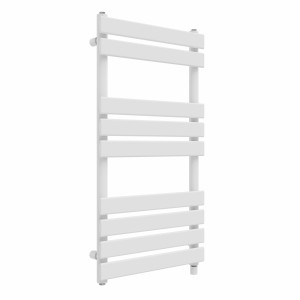 Juva 950 x 500mm White Flat Panel Simple Electric Heated Towel Rail