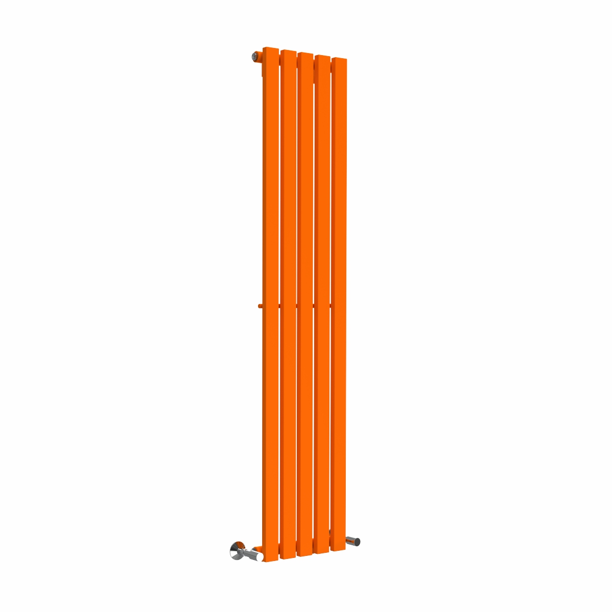 Lulea 1600 x 340mm Bright Orange Single Flat Panel Vertical Designer Radiator