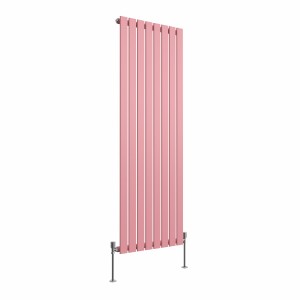 Karlstad 1600 x 546mm Rose Pink Single Vertical Flat Panel Designer Radiator