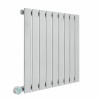 Karlstad 600 x 614mm Chrome Horizontal Flat Panel Wifi Electric Radiator - 600W