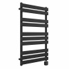 Juva 1000 x 600mm Satin Black Flat Panel Thermostatic Touch Control Wifi Electric Heated Towel Rail