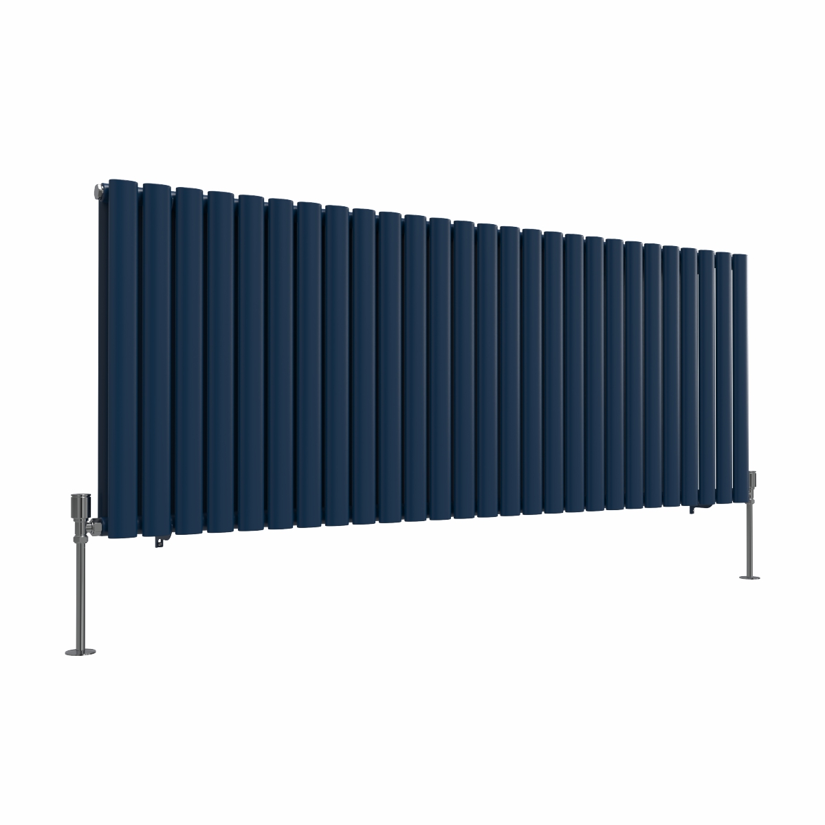 Norden 600 x 1594mm Sapphire Blue Double Horizontal Oval Column Designer Radiator