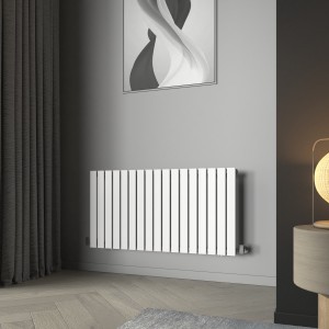 Karlstad 600 x 1158mm White Single Horizontal Flat Panel Designer Radiator