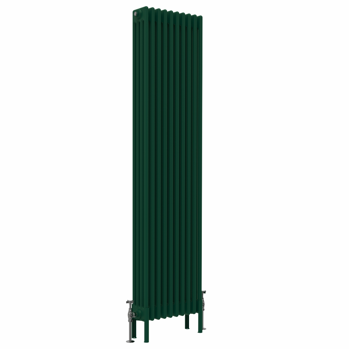 Bern 1800 x 470mm Traditional Moss Green Vertical Four Column Radiator