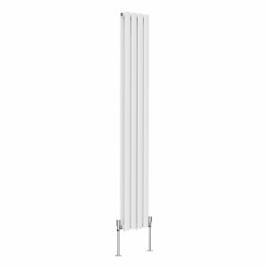 Norden 1600 x 237mm White Double Vertical Oval Tube Designer Radiator