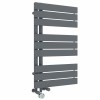 Kristiansund 1126 x 500mm Dual Fuel Anthracite Thermostatic Touch Control Electric Heated Towel Rail