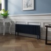 Bern 300 x 1010mm Sapphire Blue Four Column Horizontal Traditional Radiator