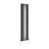Karlstad 1800 x 417mm Designer Vertical Radiator with Mirror Double Panel - Anthracite