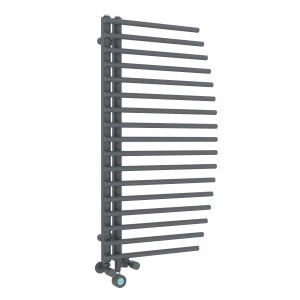 Sigla 1000 x 550mm Dual Fuel Anthracite Thermostatic Touch Control Wifi Electric Heated Towel Rail