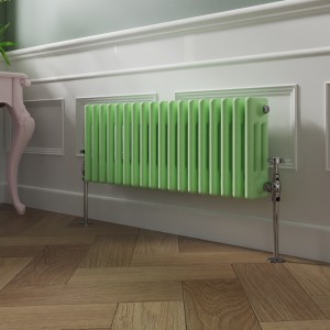 Bern 300 x 830mm Pastel Green Triple Horizontal Column Radiator