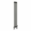 Bern 1800 x 290mm Raw Metal Double Column Vertical Traditional Radiator