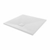 Terra - 800x800mm Slate Effect Square Shower Tray White