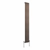 Norden 1800 x 237mm Black Copper Single Vertical Oval Column Designer Radiator