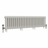 Classic  450 x 1584mm Porcelain White Triple Column Cast Iron Radiator - 25 Sections