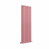 Lulea 1600 x 480mm Rose Clair Pink Double Flat Panel Vertical Designer Radiator