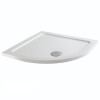 Essentials Anti-Slip 800 x 800mm Quadrant Stone Shower Tray White