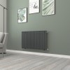 Norden 600 x 1004mm Anthracite Single Horizontal Oval Tube Designer Radiator