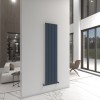 Carisa Angers 1800 x 395mm Anthracite Designer Aluminium Radiator