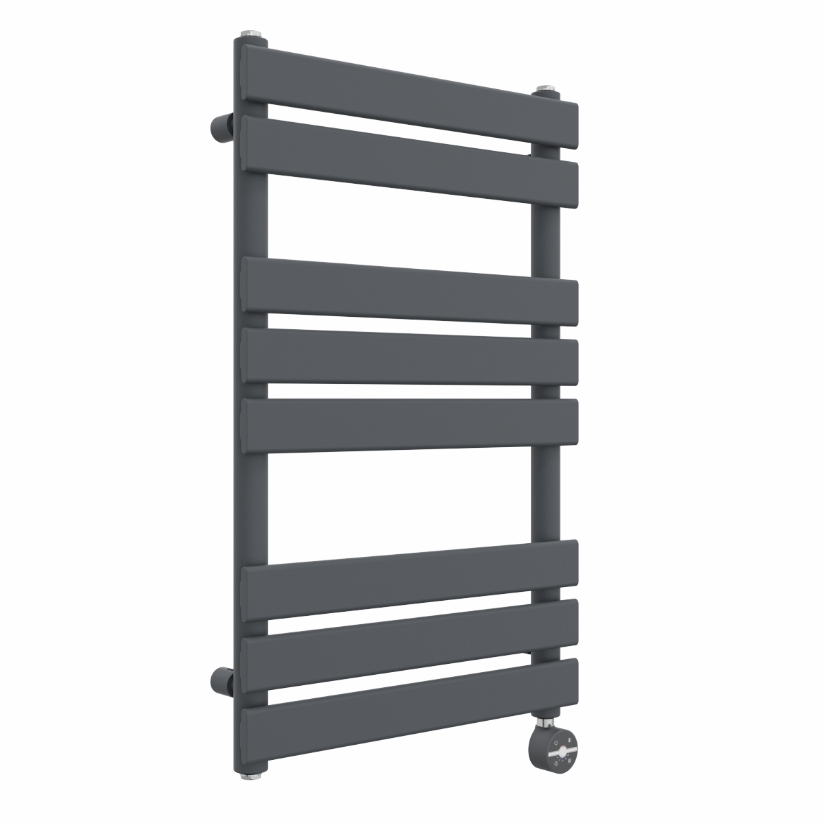 Juva 800 x 500mm Sand Grey Flat Panel Thermostatic Touch Control Electric Heated Towel Rail