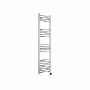 Fjord 1400 x 400mm Curved Chrome Thermostatic Touch Control Wifi Electric Heated Towel Rail