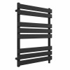 Juva 800 x 600mm Satin Black Flat Panel Simple Electric Heated Towel Rail