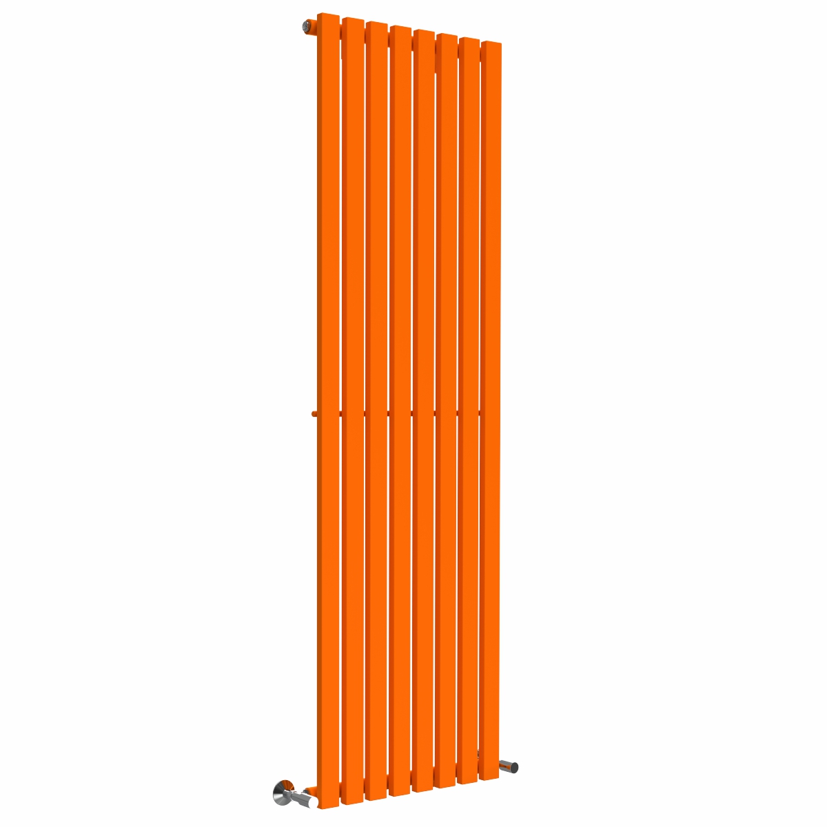 Lulea 1800 x 550mm Bright Orange Single Flat Panel Vertical Designer Radiator