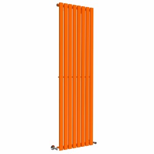 Lulea 1800 x 550mm Bright Orange Single Flat Panel Vertical Designer Radiator