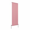 Norden 1800 x 591mm Rose Clair Pink Single Oval Column Vertical Designer Radiator