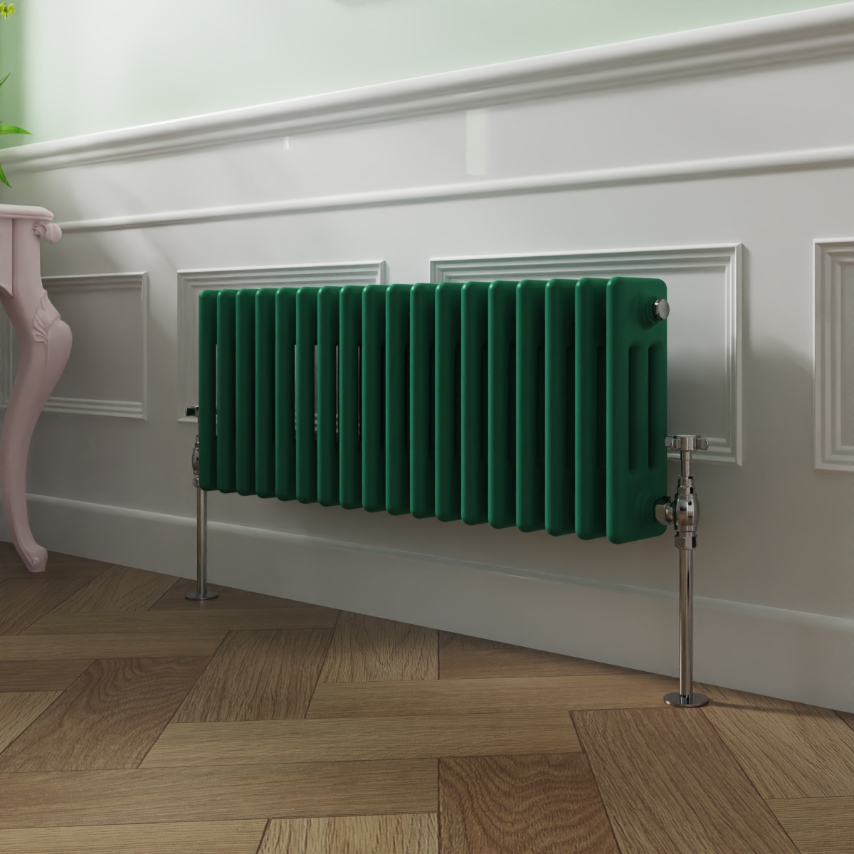 Bern 300 x 830mm Moss Green Triple Horizontal Column Radiator