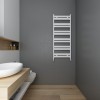 Carisa Soleil 1225 x 480mm White Designer Aluminium Towel Rail