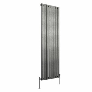 Karlstad 1800 x 546mm Black Silver Single Vertical Flat Panel Designer Radiator
