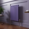 Norden 600 x 414mm Elegant Purple Single Horizontal Oval Column Designer Radiator