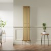 Lulea 1800 x 340mm Metallic Gold Single Flat Panel Vertical Designer Radiator