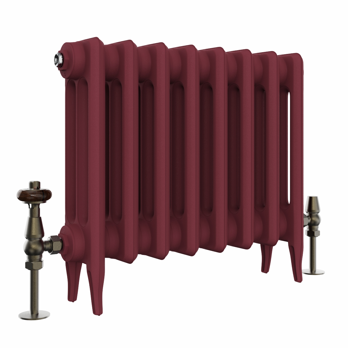 Classic  450 x 530mm  Farrow & Ball Eating Room Red Triple Column Cast Iron Radiator - 8 Sections