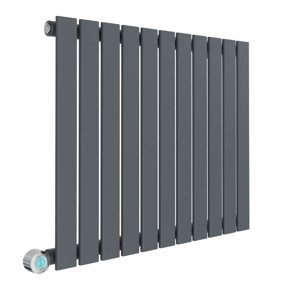 Karlstad 600 x 750mm Anthracite Flat Panel Horizontal Wifi Electric Radiator - 800W