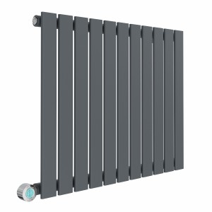 Karlstad 600 x 750mm Anthracite Flat Panel Horizontal Wifi Electric Radiator - 800W