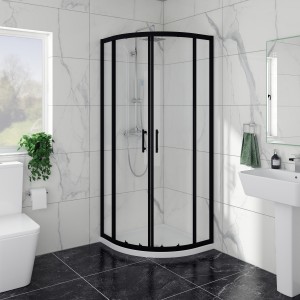 Ennerdale - 760 x 760mm Quadrant Shower Enclosure - Black